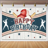 Lofaris Vintage Baseball Geburtstag Hintergrund Rote Kappe Schläger Sport Jungen