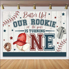 Lofaris Rookie of the Year Erster Geburtstag Hintergrund Baseball Thema Banner