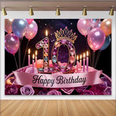 Lofaris Juwelen 10. Geburtstag Party Hintergrund Rosa Ballons Rosen Happy Birthday