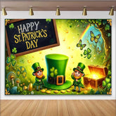 Lofaris Leuchtender St Patricks Day Schatz Hintergrund Kobold Grüner Hut Banner