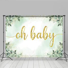 Lofaris Eukalyptus Grünpflanzen Gold Glitzer Babyparty Hintergrund Elegant Oh Baby Deko