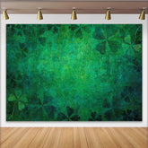 Lofaris St Patricks Day Hintergrund Vintage Grüne Grunge Textur Kleeblatt Muster Deko