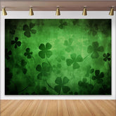 Lofaris St Patricks Day Hintergrund Dunkelgrüne Verwitterte Textur Kleeblatt Silhouetten