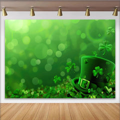 Lofaris St Patricks Day Hintergrund Grüner Koboldhut Kleeblätter Glücks Deko Party
