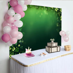 Lofaris St Patricks Day Hintergrund Leuchtender Kleeblatt Rahmen Dunkelgrüne Vignette