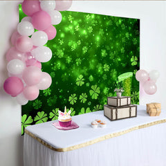 Lofaris St Patricks Day Hintergrund Grüne Glückskleeblätter Bierkrug Irische Party Deko