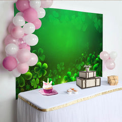 Lofaris St Patricks Day Hintergrund Leuchtende Grüne Kleeblätter Klee Irisches Festival