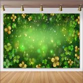 Lofaris St Patricks Day Hintergrund Eleganter Gold Grüner Kleeblatt Rahmen Irisches Glück