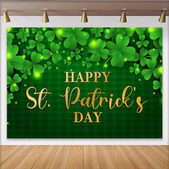 Lofaris St Patricks Day Hintergrund Gold Text Grüner Schottenkaro Hintergrund Irische Party