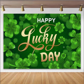 Lofaris Lucky Day St Patricks Day Hintergrund Leuchtende Grüne Kleeblätter Party Deko