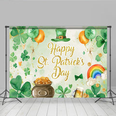 Lofaris Aquarell St. Patrick Day Kleeblatt und Gold Hintergrund Elegant Deko