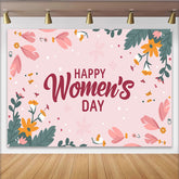 Lofaris Internationaler Frauentag Handgezeichnete Blumen Hintergrund Rosa