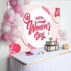 Lofaris Moderner Frauentag Roter Blumenkreis Hintergrund Internationaler Tag