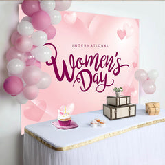 Lofaris Internationaler Frauentag Rosa Herzen Hintergrund Romantischer 3D Stil