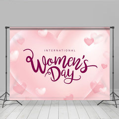 Lofaris Internationaler Frauentag Rosa Herzen Hintergrund Romantischer 3D Stil