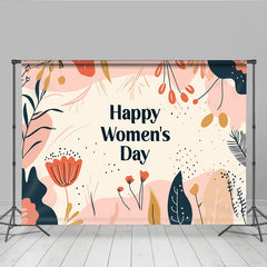Lofaris Alles Gute zum Frauentag Abstrakte Botanik Hintergrund Moderne Erdtöne
