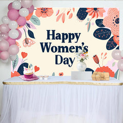 Lofaris Alles Gute zum Frauentag Kühne Illustration Blumen Hintergrund Bunt