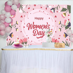Lofaris Alles Gute zum Frauentag Zarte Wildblumen Hintergrund Sanftes Rosa
