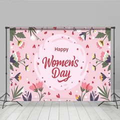 Lofaris Alles Gute zum Frauentag Zarte Wildblumen Hintergrund Sanftes Rosa