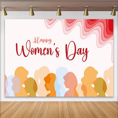 Lofaris Alles Gute zum Frauentag Diverse Silhouetten Hintergrund Modern Abstrakt