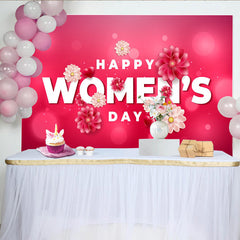 Lofaris 3D Alles Gute zum Frauentag Hintergrund Helles Pink Bokeh Blumen