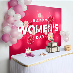 Lofaris 3D Alles Gute zum Frauentag Hintergrund Helles Pink Bokeh Blumen