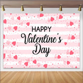 Lofaris Alles Gute zum Valentinstag Hintergrund Pinke Streifen Schwebende Herzen