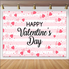 Lofaris Alles Gute zum Valentinstag Hintergrund Pinke Streifen Schwebende Herzen