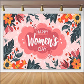 Lofaris Alles Gute zum Frauentag Hintergrund Lebendige Pinke Wolke Blumenrand