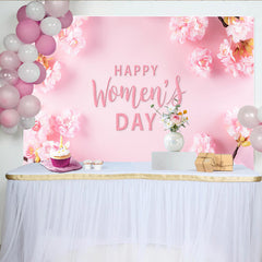 Lofaris Kirschblüten Frauentag Hintergrund Zartrosa Blumenzweige Banner