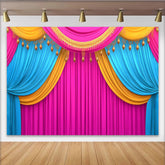 Lofaris Bühne Hintergrund Bunte Geschichtete Theater Vorhänge Pink und Blau