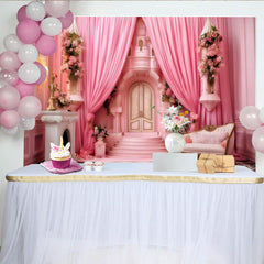Lofaris Rosa Palast Cake Smash Fotohintergrund Königliches Schloss Innenraum