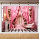 Lofaris Rosa Palast Cake Smash Fotohintergrund Königliches Schloss Innenraum