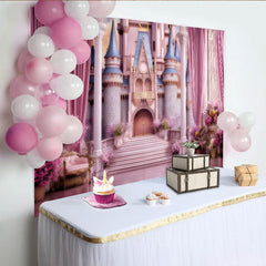 Lofaris Rosa Prinzessinnen Schloss Hintergrund Königlicher Palast Eingang