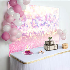 Lofaris Rosa Bokeh Funkeln Hintergrund Lavendel Glitzer Lichtkreise