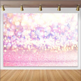 Lofaris Rosa Bokeh Funkeln Hintergrund Lavendel Glitzer Lichtkreise