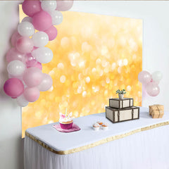 Lofaris Goldenes Bokeh Licht Hintergrund Gelbes Funkeln Festliche Fotografie
