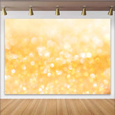 Lofaris Goldenes Bokeh Licht Hintergrund Gelbes Funkeln Festliche Fotografie
