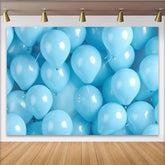 Lofaris Blaue Ballons Hintergrund 3D Geburtstag Cake Smash Fotografie