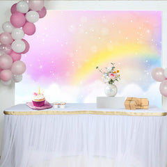 Lofaris Regenbogen Wolke Stern Hintergrund Pastell Himmel Geburtstag Fotografie