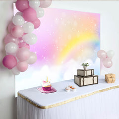 Lofaris Regenbogen Wolke Stern Hintergrund Pastell Himmel Geburtstag Fotografie