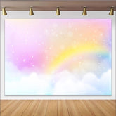 Lofaris Regenbogen Wolke Stern Hintergrund Pastell Himmel Geburtstag Fotografie