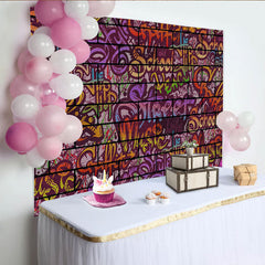 Lofaris Bunte Street Graffiti Ziegelwand Hintergrund Hip Hop Urban Studio