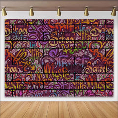 Lofaris Bunte Street Graffiti Ziegelwand Hintergrund Hip Hop Urban Studio