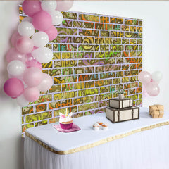 Lofaris Gelb Grün Street Graffiti Ziegelwand Hintergrund Hip Hop Urban Fotografie