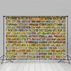 Lofaris Gelb Grün Street Graffiti Ziegelwand Hintergrund Hip Hop Urban Fotografie