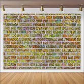 Lofaris Gelb Grün Street Graffiti Ziegelwand Hintergrund Hip Hop Urban Fotografie