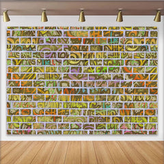 Lofaris Gelb Grün Street Graffiti Ziegelwand Hintergrund Hip Hop Urban Fotografie