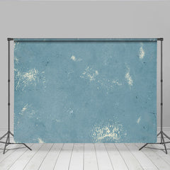 Taubenblau Zerkratzte Textur Hintergrund Abstrakte Gemalte Wand Porträt Studio