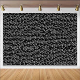 Dunkelgrauer Kieselstein Hintergrund Schwarze Kopfsteinpflaster Textur Moody Porträt